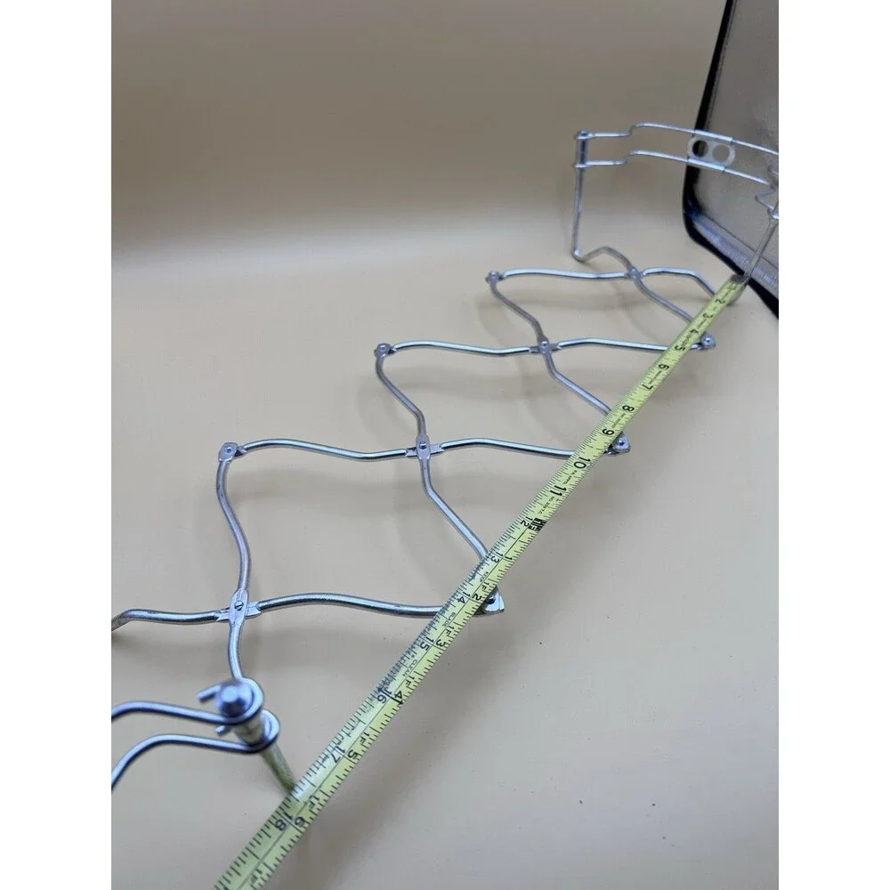 MCM Vintage Metal Expandable Trivet Casserole Dish Holder Italy-Expands to 17